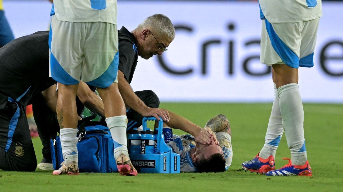 Messi forced off in tears in Copa AmÃ©rica final