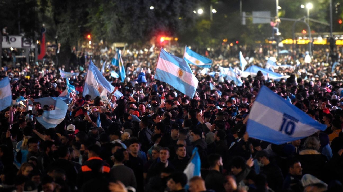 Argentina celebrate Copa win without Messi