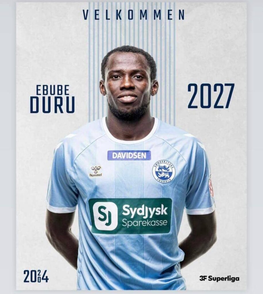 2027: Ebube Duru joins Denmark Sønderjyske FC