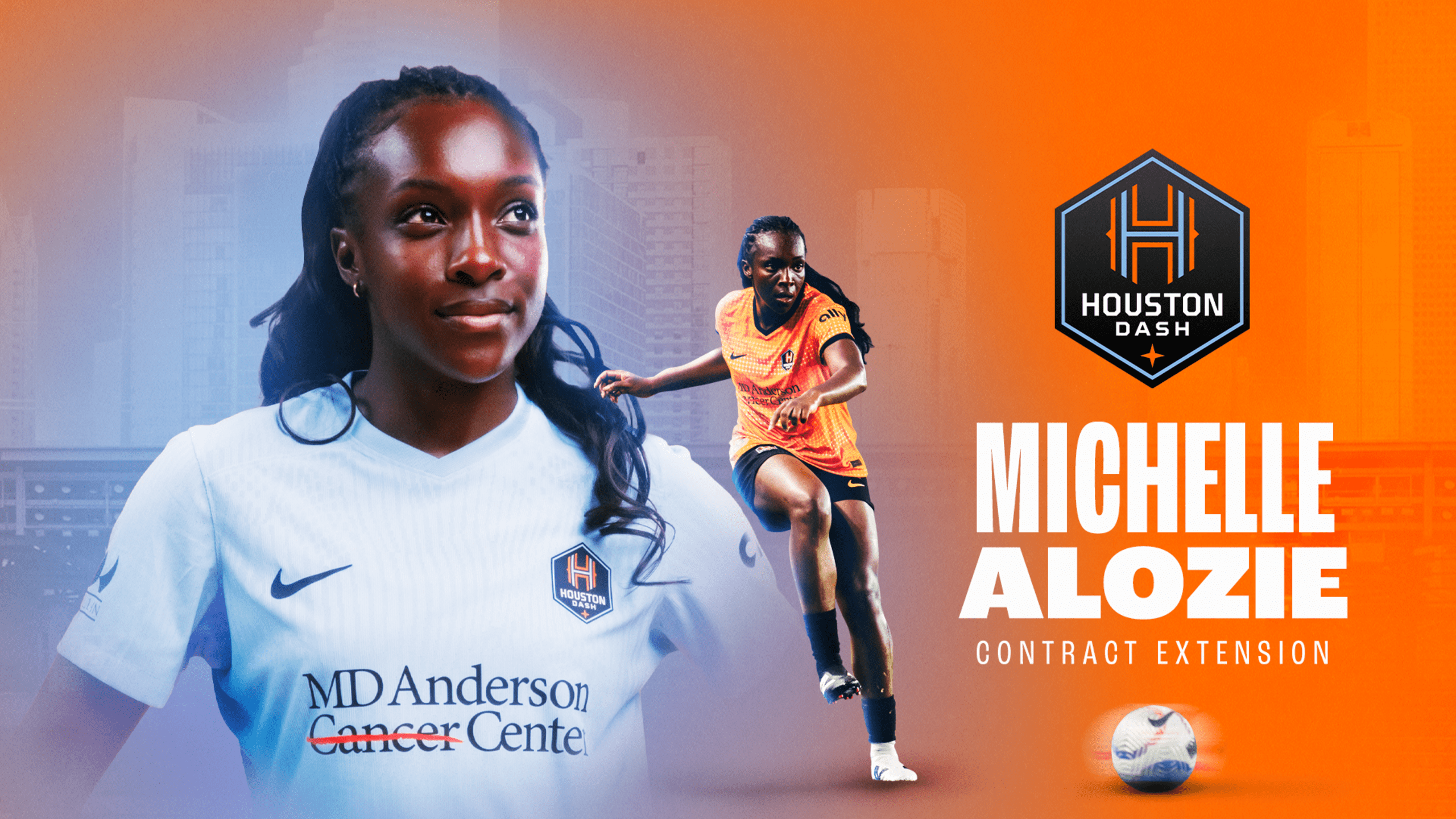 Michelle Alozie extends with Houston Dash