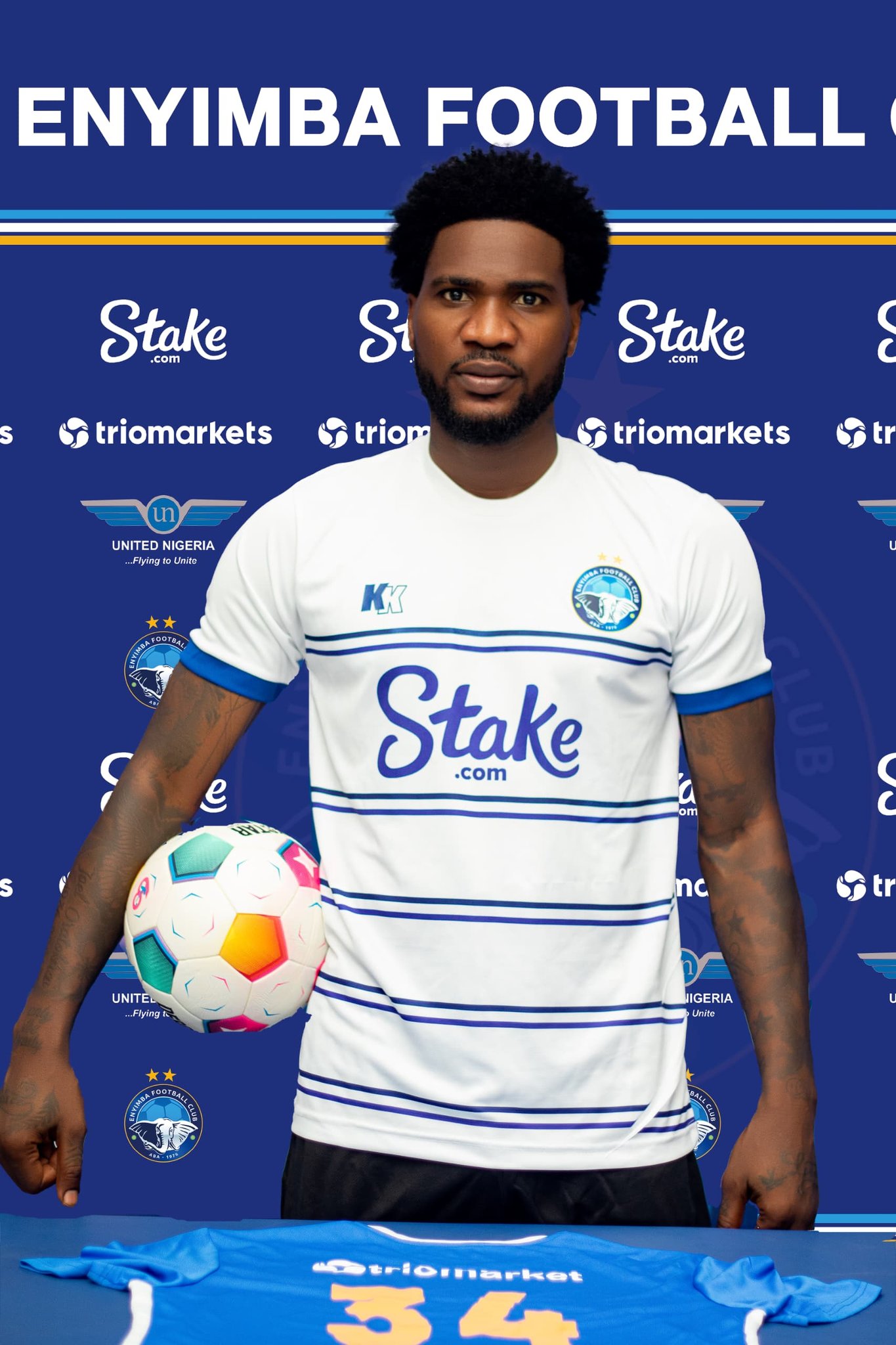 Enyimba FC officially unveil Brown Ideye