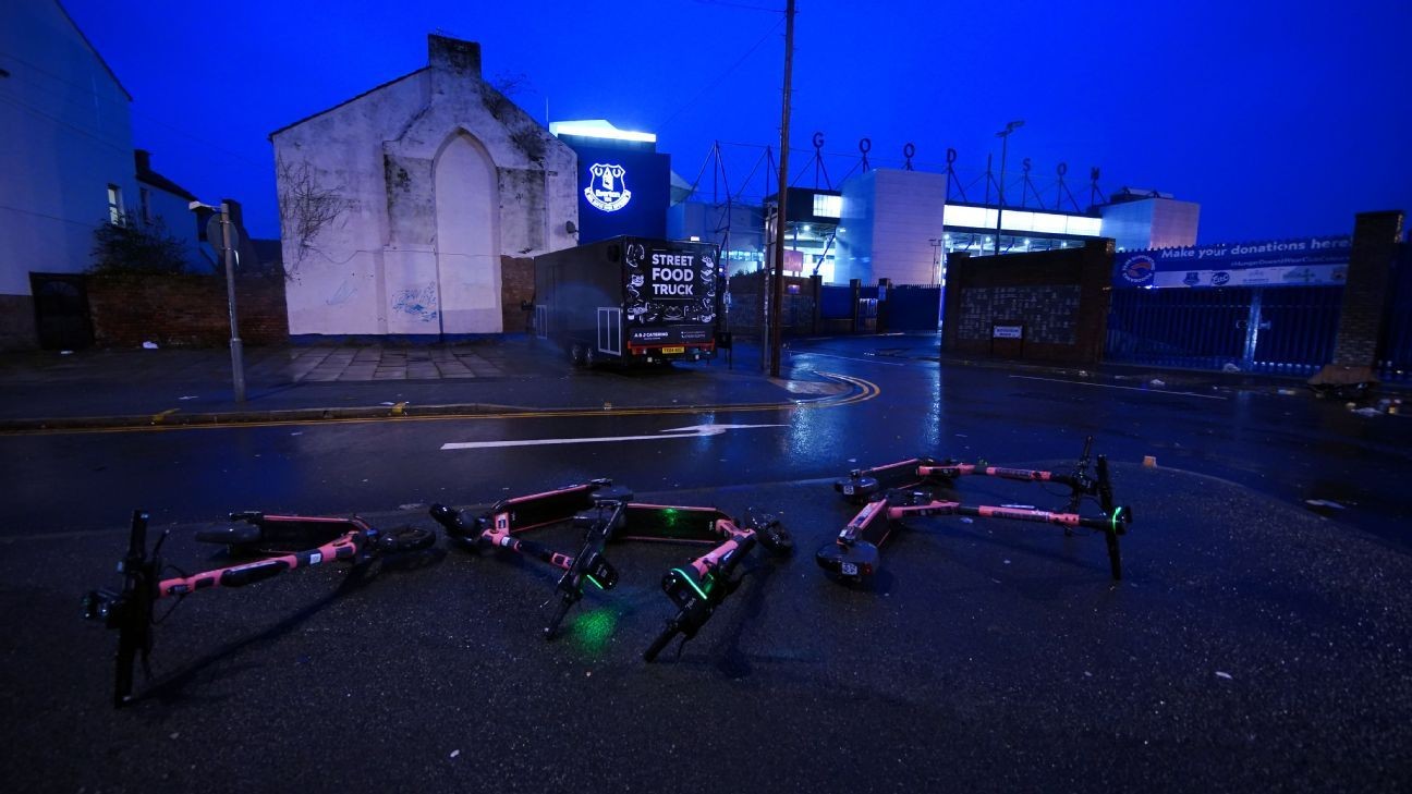 Everton vs Liverpool off due to Storm Darragh