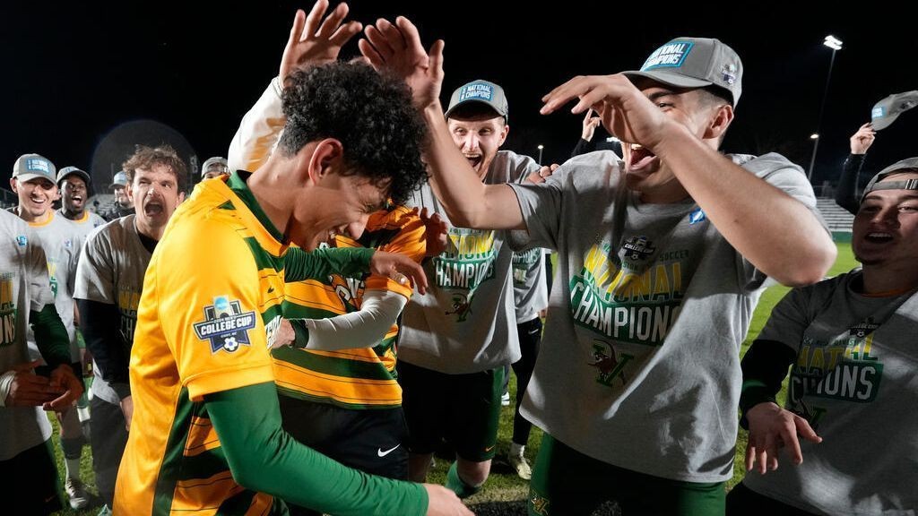 Vermont claims first soccer title on OT goal