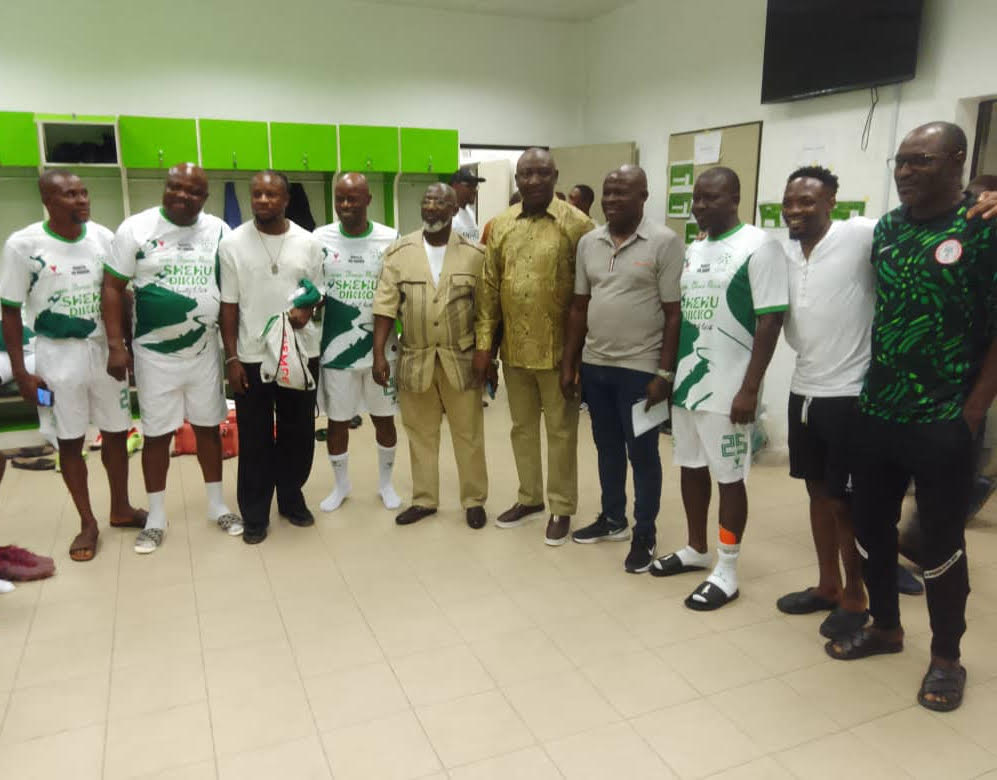 Shehu Dikko treated to thrilling novelty match by associates to celebrate NSC appointment