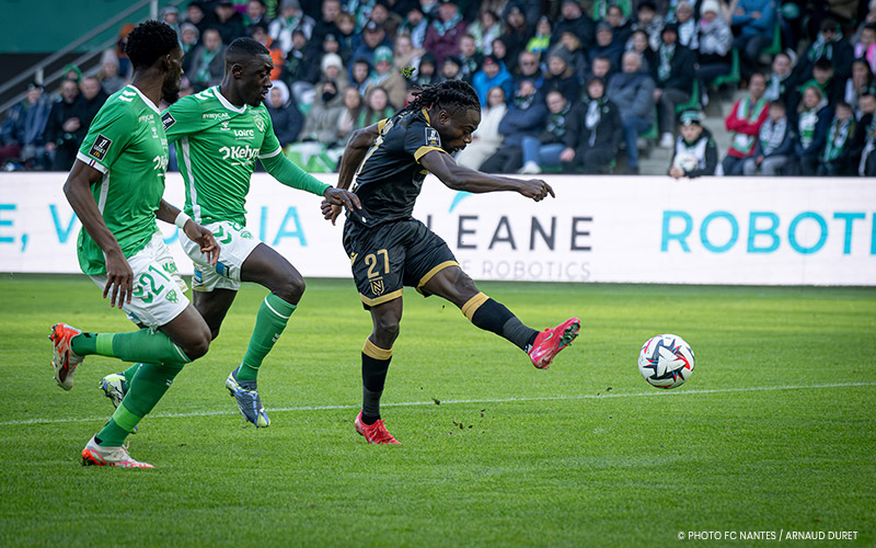 Moses on target as FC Nantes share spoils with Saint-Etienne