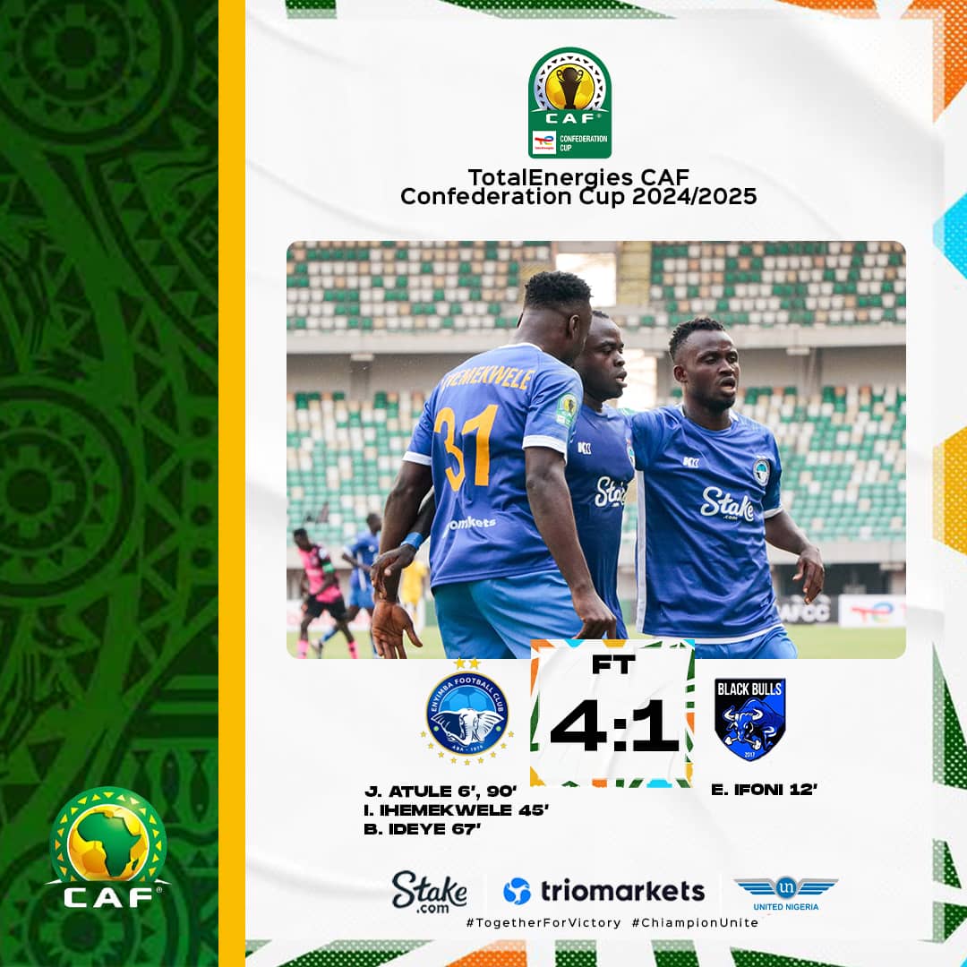 CAFCL: Enyimba reignite hope of qualification with big win over Black Bulls