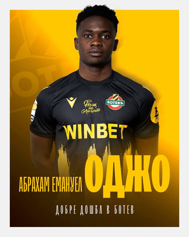 Abraham Ojo signs first professional contract with Bulgarian club Botev Plovdiv