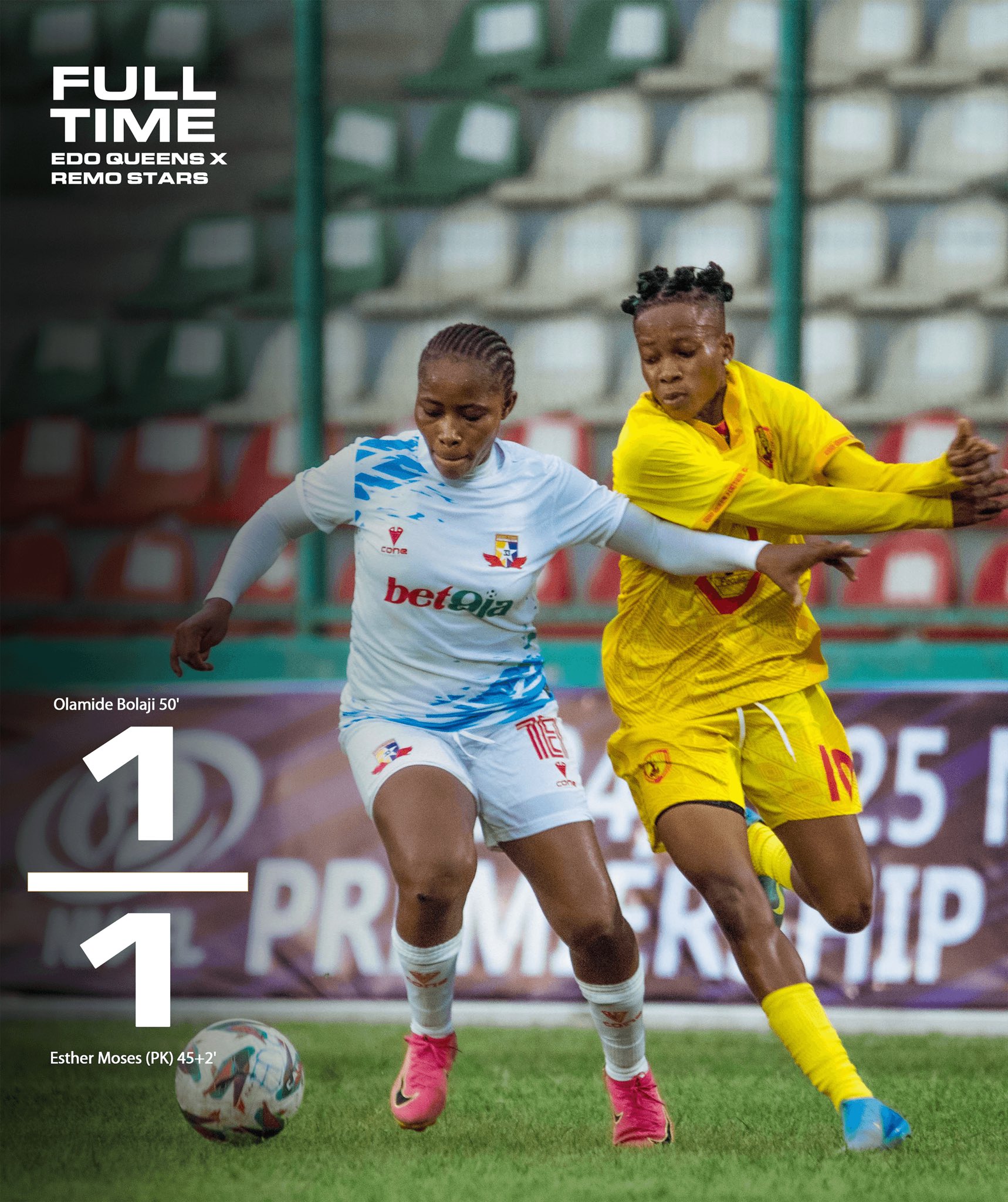 Remo Stars Ladies hold title holders Edo Queens in Benin