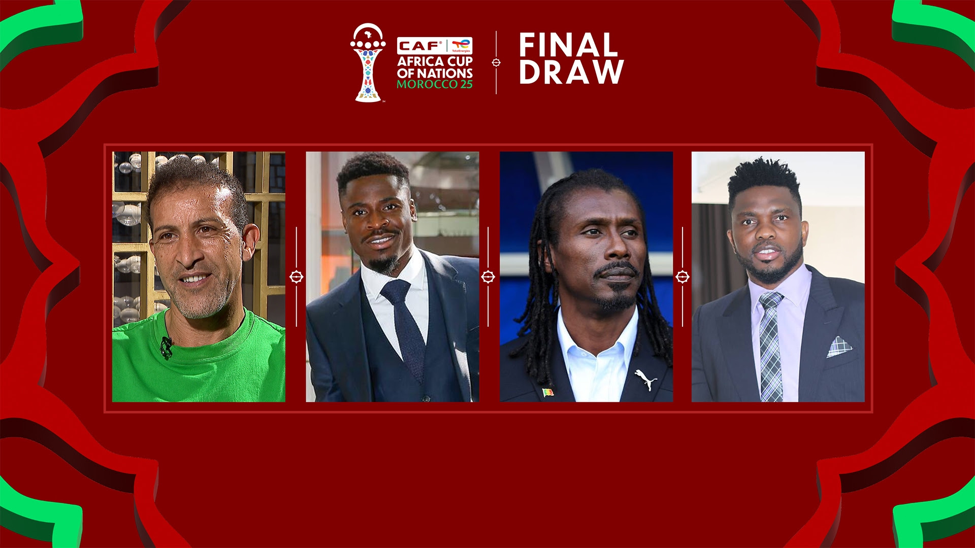 AFCON Morocco 2025: Joseph Yobo, Aliou Cisse, others confirmed as draw assistants