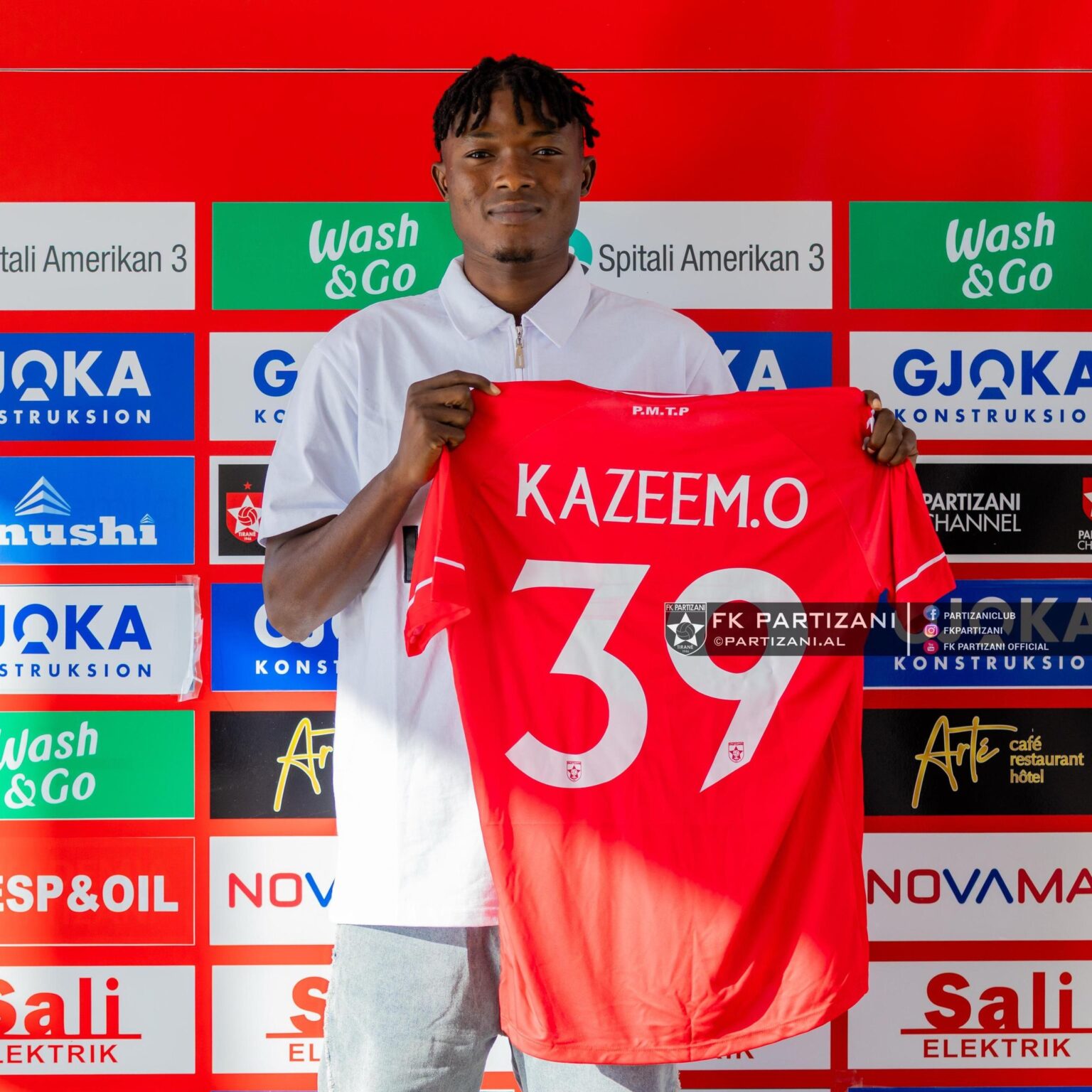 Albanian club Partizani unveil Kazeem Ogunleye