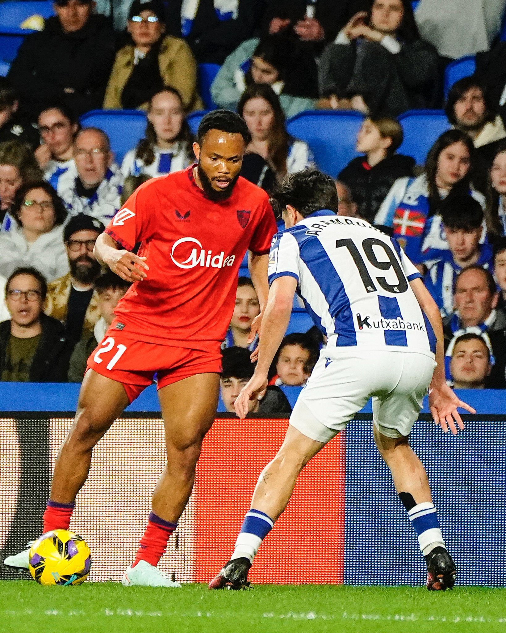 Chidera Ejuke's lone strike seals win for Sevilla at Real Sociedad