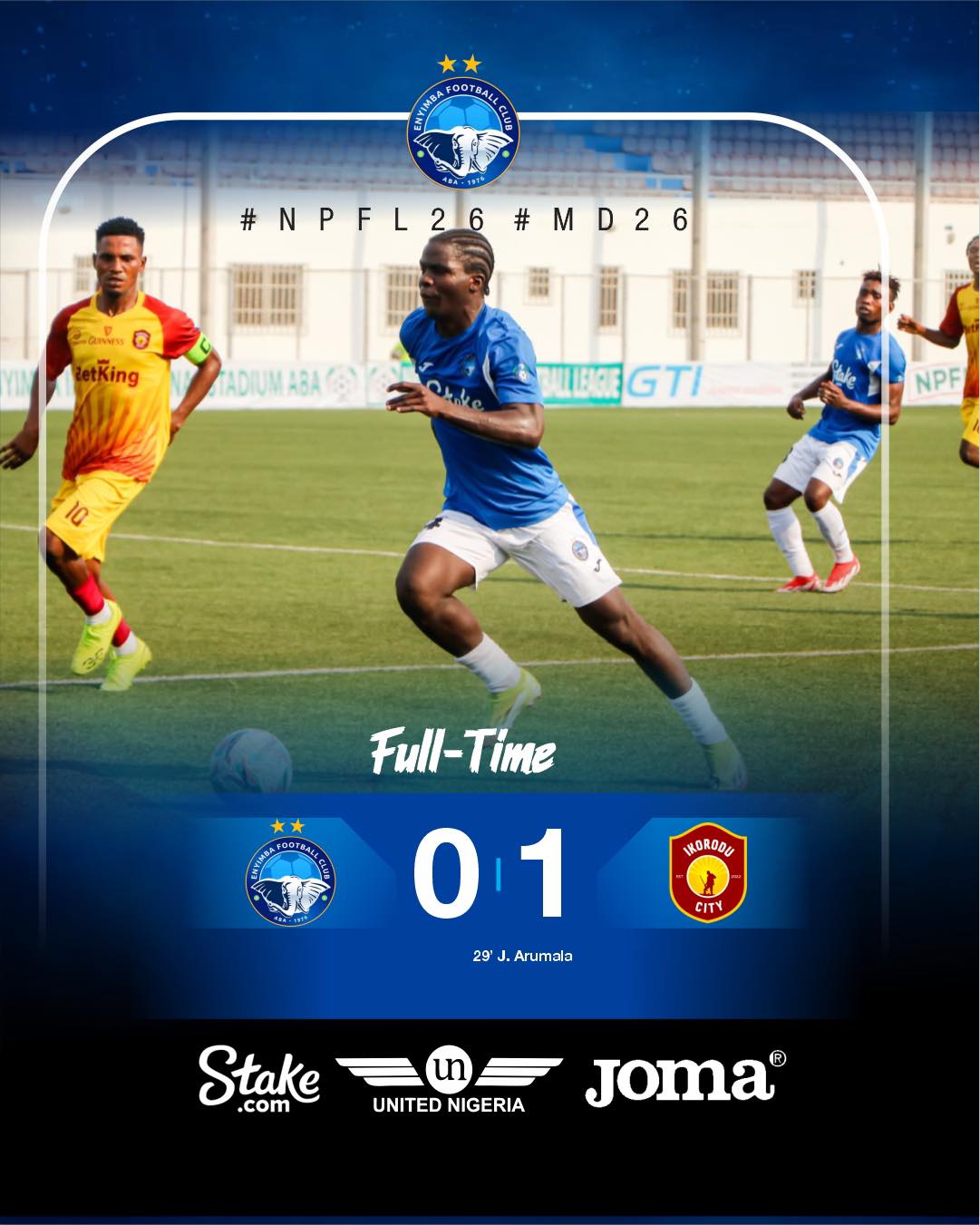 Ikorodu City Go Top After Shock Win Over Enyimba as Rangers Move Second