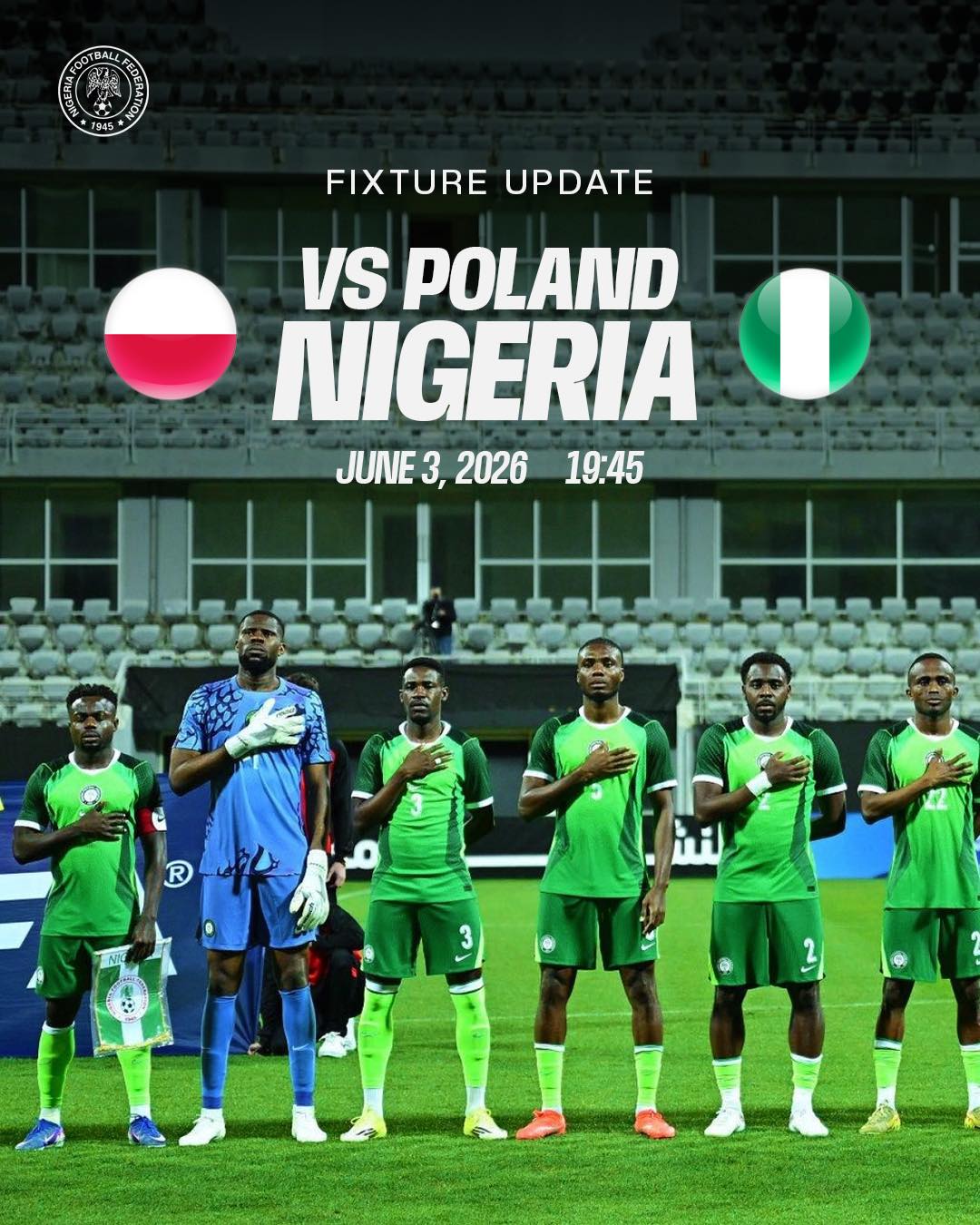 Super Eagles to Face Poland on June?3 and Portugal on June?10