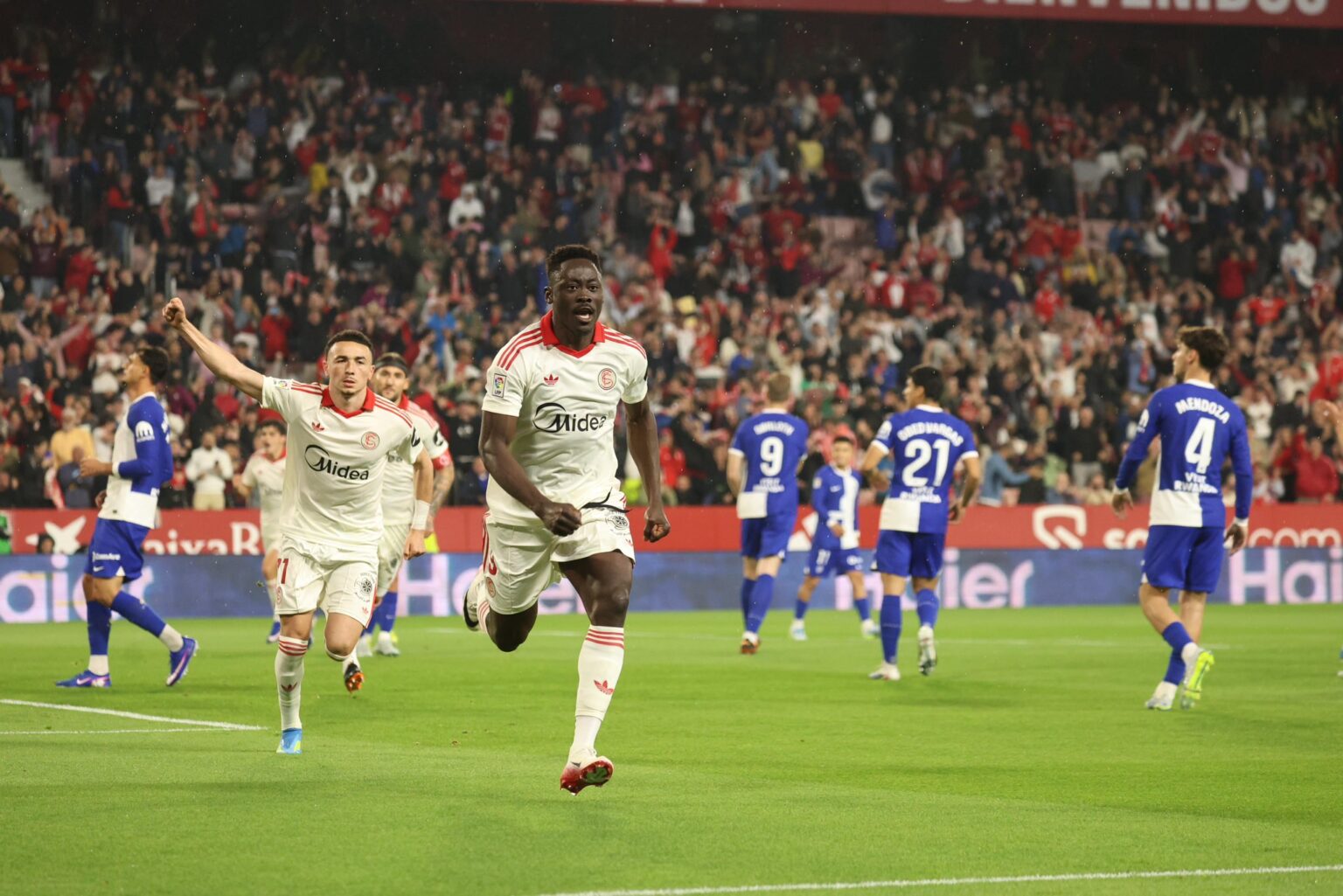 Akor Adams Reacts After Inspiring Sevilla Victory Over Atlético Madrid