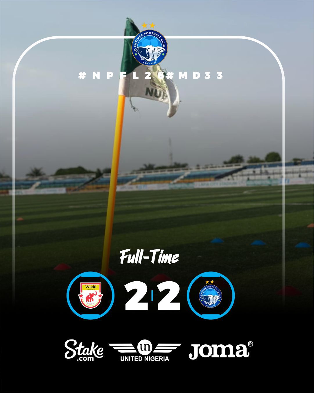 Late Nwaorisa Strike Earns Enyimba Draw Against Wikki Tourists