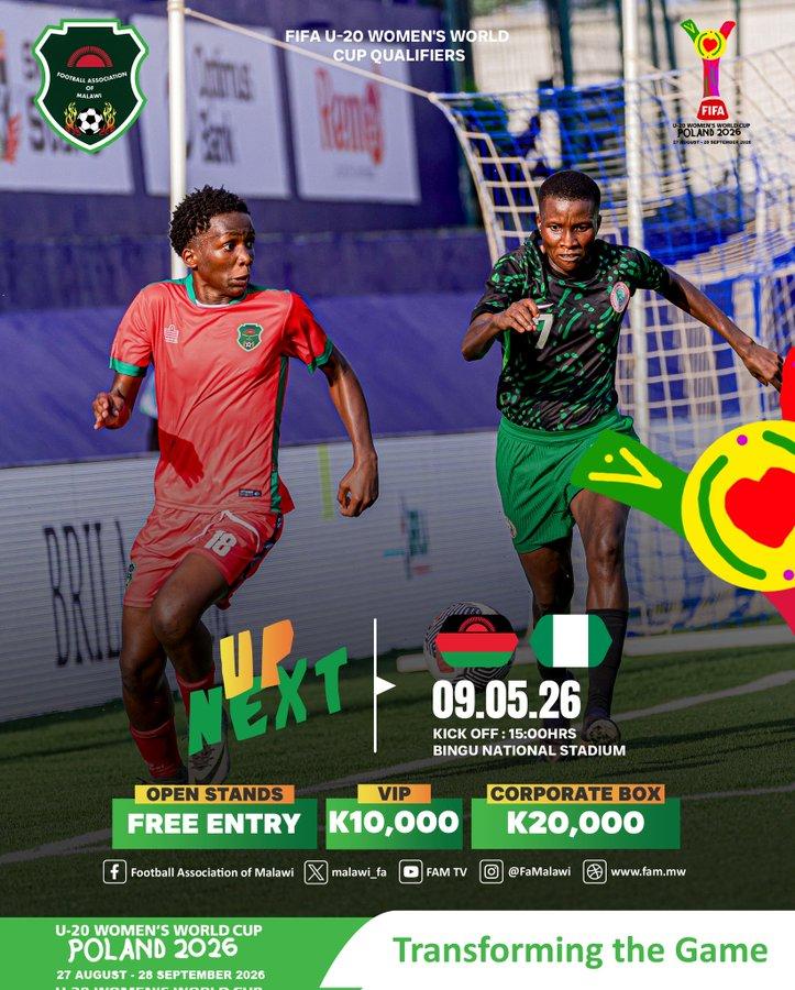 Falconets Brace for Hostile Malawi Clash as Fans Get Free Entry