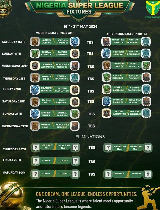 Nigeria Super League Set For Historic Maiden Cricket Tournament