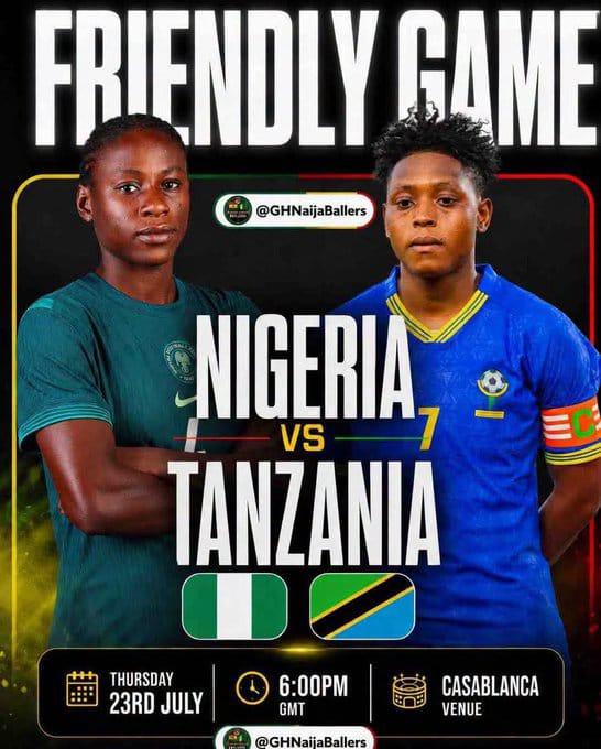 Super Falcons to Face Tanzania in Final WAFCON Warm-up