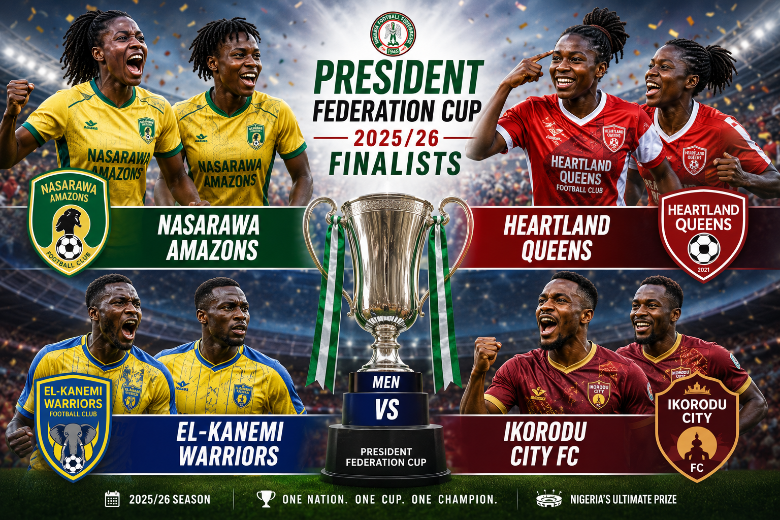 Heartland Queens, Ikorodu City target fairytale triumphs in President Federation Cup finals