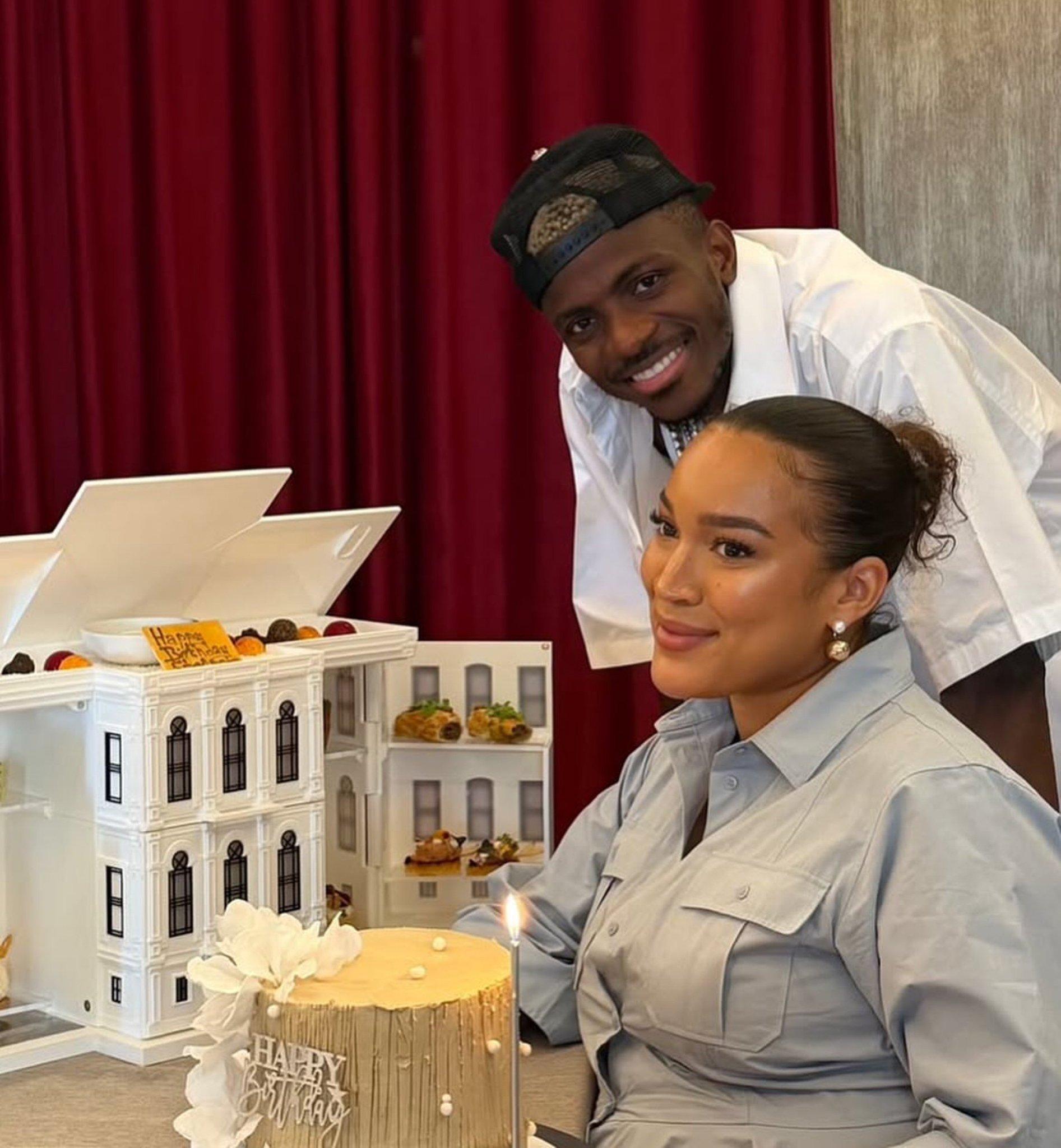 Osimhen Celebrates Wife Kim Stefanie With Lavish Birthday Party